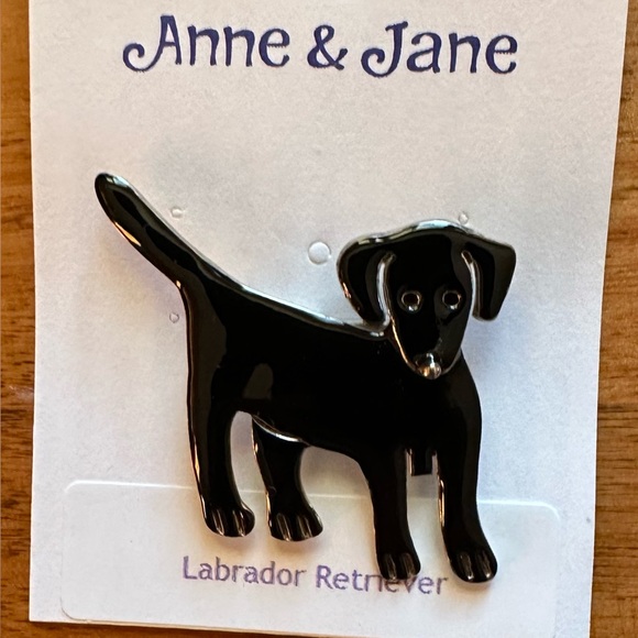 Anne and Jane | Jewelry | New Black Lab Pin By Anne And Jane | Poshmark